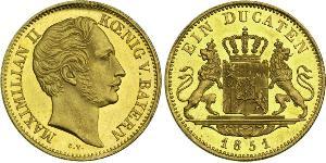 1 Ducat Royaume de Bavière (1806 - 1918) Or Maximilien II de Bavière(1811 - 1864)