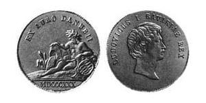 1 Ducat Royaume de Bavière (1806 - 1918) Or Louis Ier de Bavière(1786 – 1868)