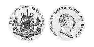 1 Ducat Royaume de Bavière (1806 - 1918) Or Maximilien Ier de Bavière (roi) (1756 - 1825)