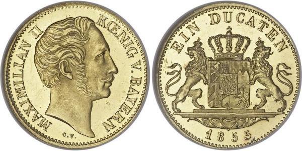 1 Ducat Royaume de Bavière (1806 - 1918) Or Maximilien II de Bavière(1811 - 1864)