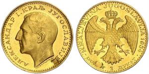 1 Ducat Royaume de Yougoslavie (1918-1943) Or Alexander I of Yugoslavia (1888 - 1934)