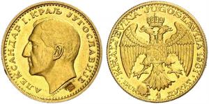 1 Ducat Royaume de Yougoslavie (1918-1943) Or Alexander I of Yugoslavia (1888 - 1934)