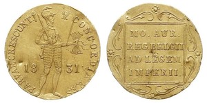 1 Ducat Royaume des Pays-Bas (1815 - ) Or 