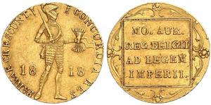 1 Ducat Royaume des Pays-Bas (1815 - ) Or 