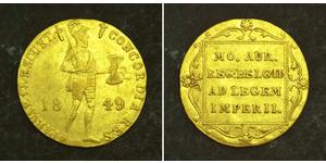 1 Ducat Royaume des Pays-Bas (1815 - ) Or 