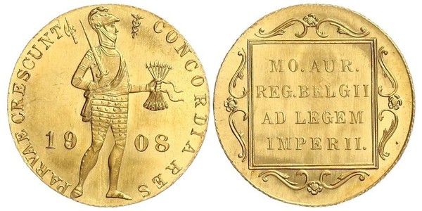 1 Ducat Royaume des Pays-Bas (1815 - ) Or 