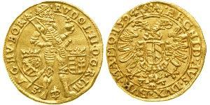 1 Ducat Ååstenrik / Saint-Empire romain germanique (962-1806) Or Rodolphe II du Saint-Empire (1552 - 1612)