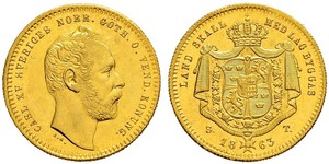 1 Ducat Suède Or Charles XV de Suède (1826 - 1872)
