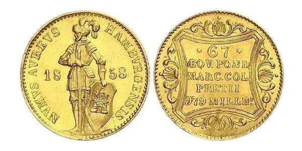 1 Ducat Amburgo Oro 