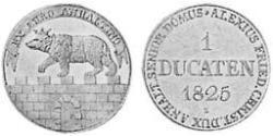 1 Ducat Anhalt-Bernburg (1603 - 1863) Oro Alessio Federico Cristiano di Anhalt-Bernburg(1767 – 1834)
