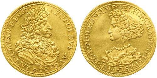 1 Ducat Augsburgo (1276 - 1803) Oro Leopoldo I de Habsburgo(1640-1705)