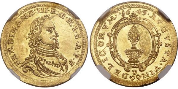 1 Ducat Augsburgo (1276 - 1803) Oro Ferdinand III, Holy Roman Emperor (1608-1657)