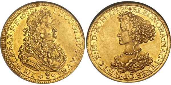 1 Ducat Augusta (Germania) (1276 - 1803) Oro Leopoldo I d