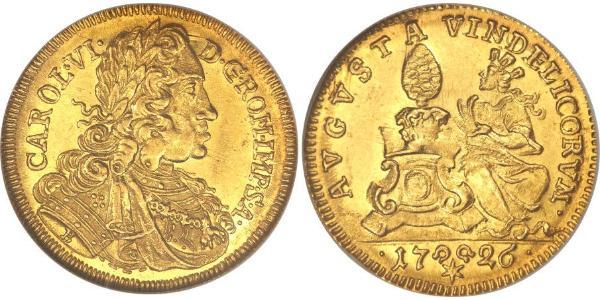 1 Ducat Augusta (Germania) (1276 - 1803) Oro Carlo VI del Sacro Romano Impero (1685-1740)