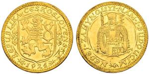 1 Ducat Checoslovaquia  (1918-1992) Oro 