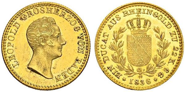 1 Ducat Gran Ducado de Baden (1806-1918) Oro Leopoldo I de Baden(1790 – 1852)