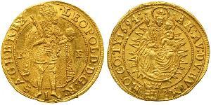 1 Ducat Habsburg Empire (1526-1804) Oro Leopoldo I de Habsburgo(1640-1705)