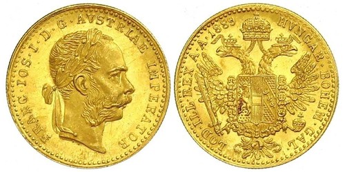 1 Ducat Habsburg Empire (1526-1804) Oro Franz Joseph I (1830 - 1916)