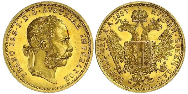 1 Ducat Habsburg Empire (1526-1804) Oro Franz Joseph I (1830 - 1916)