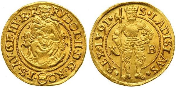 1 Ducat Habsburg Empire (1526-1804) Oro Rodolfo II (1552 - 1612)
