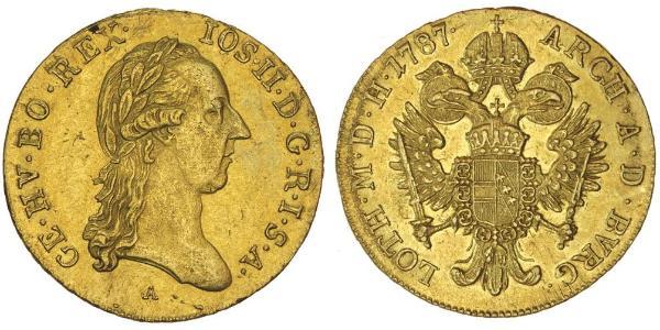 1 Ducat Imperio austríaco (1804-1867) Oro Joseph II, Holy Roman Emperor  (1741 - 1790)