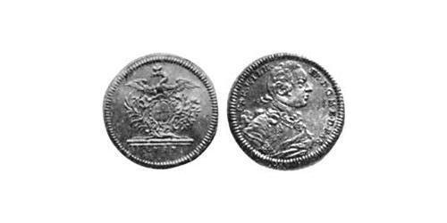 1 Ducat Principado de Ansbach (1398–1792) Oro Charles William Frederick, Margrave of Brandenburg-Ansbach (1712 – 1757)