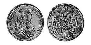 1 Ducat Principato di Ansbach (1398–1792) Oro Giovanni Federico di Brandeburgo-Ansbach(1654 – 1686)