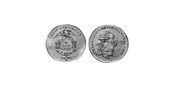1 Ducat Principato di Ansbach (1398–1792) Oro Cristiano Federico di Brandeburgo-Ansbach(1736 – 1806)