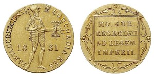 1 Ducat Regno dei Paesi Bassi (1815 - ) Oro 
