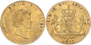 1 Ducat Regno di Baviera (1806 - 1918) Oro Ludovico I di Baviera (re)(1786 – 1868)