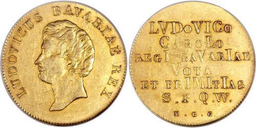 1 Ducat Regno di Baviera (1806 - 1918) Oro Ludovico I di Baviera (re)(1786 – 1868)