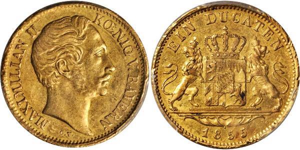 1 Ducat Regno di Baviera (1806 - 1918) Oro Massimiliano II di Baviera(1811 - 1864)