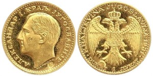 1 Ducat Regno di Jugoslavia (1918-1943) Oro Alexander I of Yugoslavia (1888 - 1934)