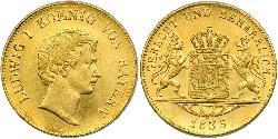 1 Ducat Reino de Baviera (1806 - 1918) Oro Luis I de Baviera(1786 – 1868)