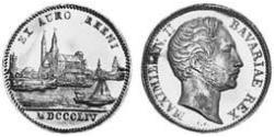 1 Ducat Reino de Baviera (1806 - 1918) Oro Maximiliano II de Baviera(1811 - 1864)