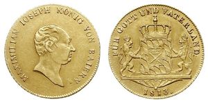 1 Ducat Reino de Baviera (1806 - 1918) Oro 