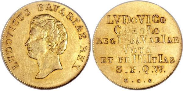 1 Ducat Reino de Baviera (1806 - 1918) Oro Luis I de Baviera(1786 – 1868)