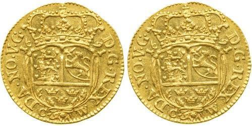 1 Ducat Reino de Dinamarca y Noruega (1536-1814) Oro Cristián V de Dinamarca (1646 -1699)