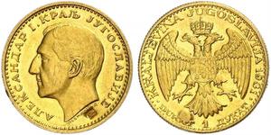 1 Ducat Reino de Yugoslavia (1918-1943) Oro Alexander I of Yugoslavia (1888 - 1934)
