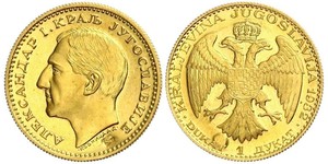 1 Ducat Reino de Yugoslavia (1918-1943) Oro Alexander I of Yugoslavia (1888 - 1934)