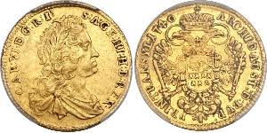 1 Ducat Sacro Imperio Romano (962-1806) Oro Carlos VI, Emperador del Sacro Imperio Romano (1685-1740)