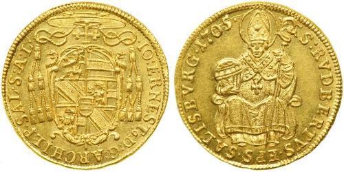 1 Ducat Salisburgo Oro Johann Ernst von Thun und Hohenstein