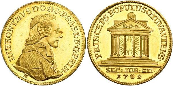 1 Ducat Salzburgo Oro Hieronymus von Colloredo (1732 - 1812)