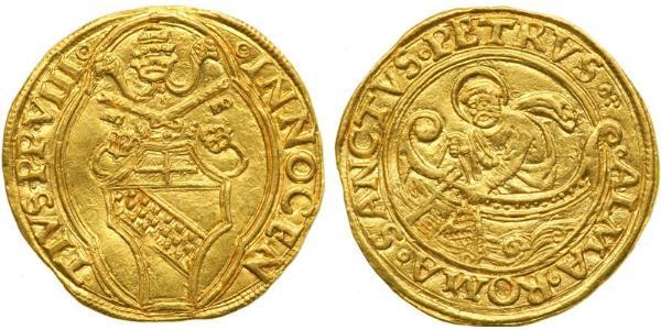 1 Ducat Stato Pontificio (752-1870) Oro Papa Innocenzo VIII (1432 -1492)