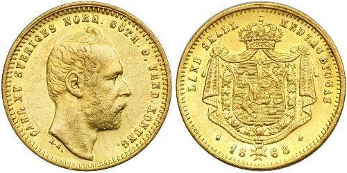 1 Ducat Svezia Oro Carlo XV di Svezia (1826 - 1872)