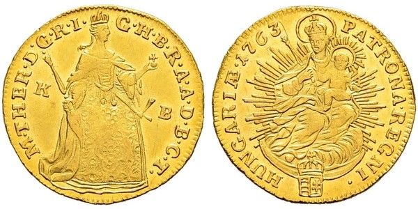 1 Ducat Ungheria Oro Maria Theresa of Austria (1717 - 1780)