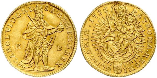1 Ducat Ungheria (1989 - ) Oro Carlo VI del Sacro Romano Impero (1685-1740)