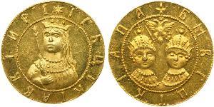 1 Ducat Zarato ruso (1547-1721) Oro Sophia Alekseyevna of Russia (1657-1704)