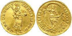 1 Ducat Denmark-Norway (1536-1814) 金 克里斯蒂安五世 (1646 -1699)