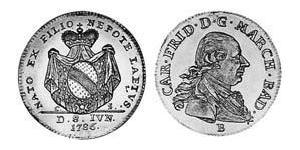 1 Ducat Margrave of Baden-Durlach (1535 - 1771) 金 卡尔·弗里德里希 (巴登) (1728 - 1811)